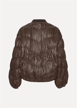 Pleated bomber jakke Chocolate Brown ROTATE By Birger Christensen 